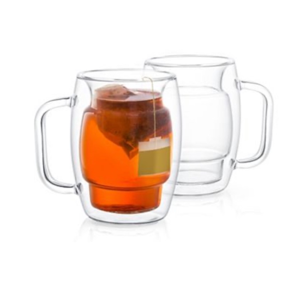 JoyJolt Cadus Glass Coffee, Tea Cups Double Wall